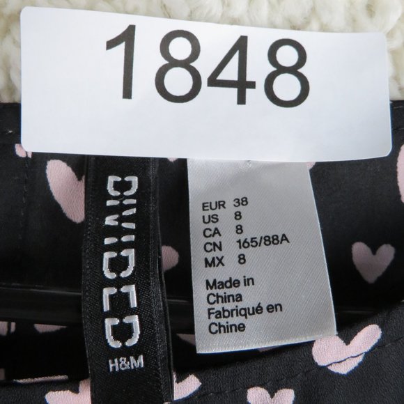 H&M*‎ Women's Long Sleeve Boat Neck Elastic Hem/Cuffs Pullover Blouse~ Size 8 - Picture 3 of 10